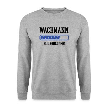 Ausbildung Wachmann 3. Lehrjahr Wachmannausbildung - Unisex Pullover - Weißgrau meliert - Vorne - Alina (178cm) & Michal (187cm)