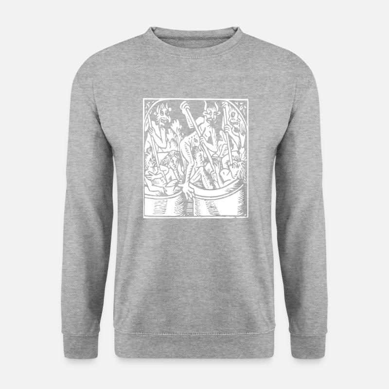 Hölle - Unisex Pullover - Weißgrau meliert