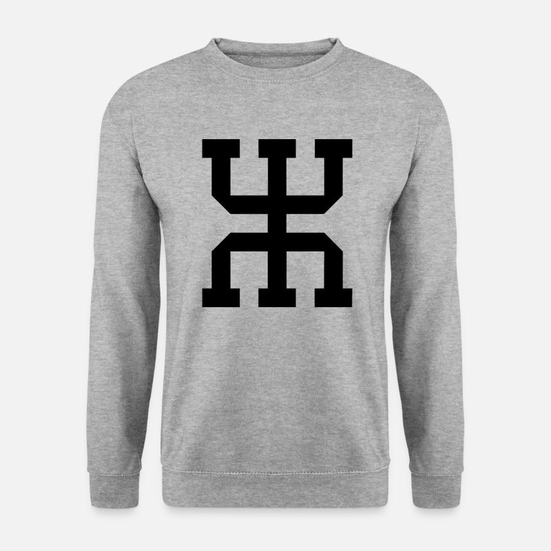 Amazigh-Flagge | Imazighen Berber Maghreb - Unisex Pullover - Weißgrau meliert
