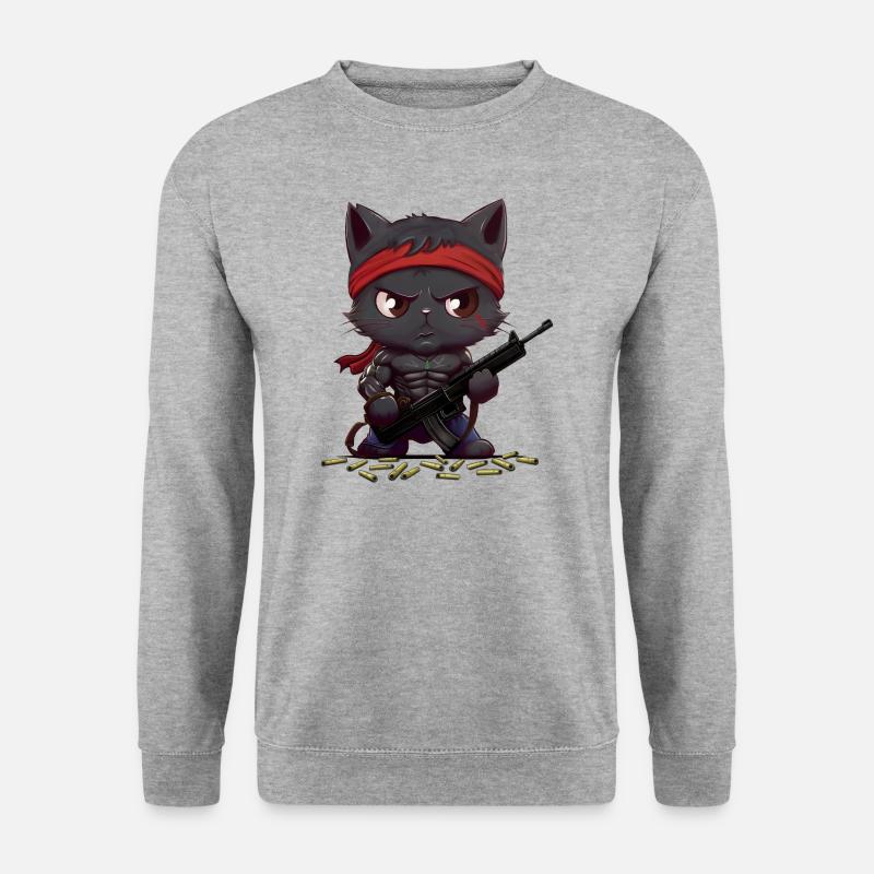 Rambo's Kitty Vendetta - Unisex Sweatshirt - salt & pepper