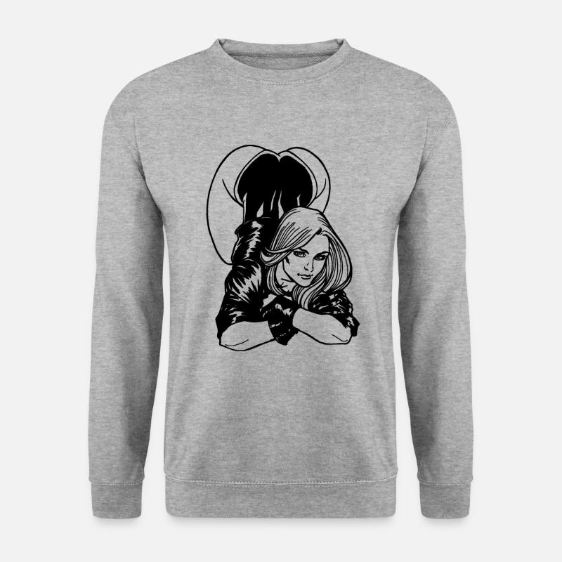 Sexy Mädchen - Unisex Pullover - Weißgrau meliert