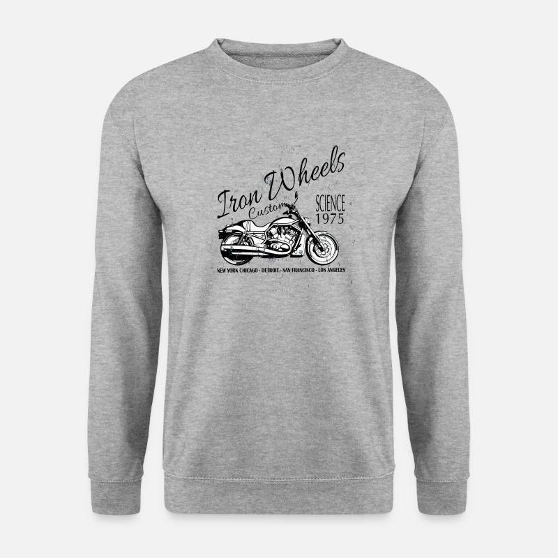 Motorcycle - Unisex Pullover - Weißgrau meliert