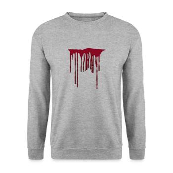 Blood Halloween / Gift Gift Idea - Unisex Sweatshirt - salt & pepper - Front - Alina (178cm) & Michal (187cm)