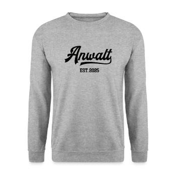 Anwalt Seit 2025 Jurist Jura Studium Anwälte - Unisex Pullover - Weißgrau meliert - Vorne - Alina (178cm) & Michal (187cm)