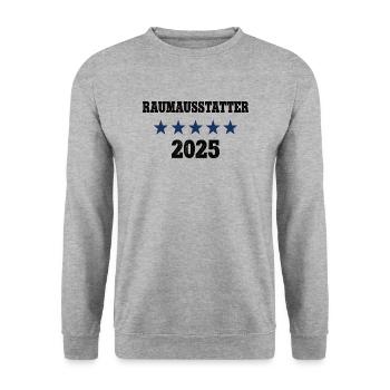 2025 Raumausstatter Beruf Raumausstattung Azubi - Unisex Pullover - Weißgrau meliert - Vorne - Alina (178cm) & Michal (187cm)