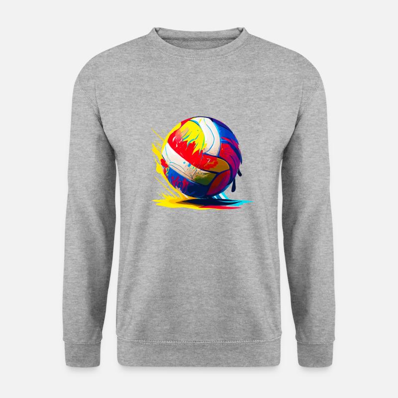 Volleyball - Unisex Pullover - Weißgrau meliert