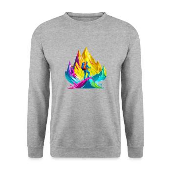 Randonnée, alpinisme - Sweat-shirt Unisexe - gris chiné - Devant - Alina (178cm) & Michal (187cm)