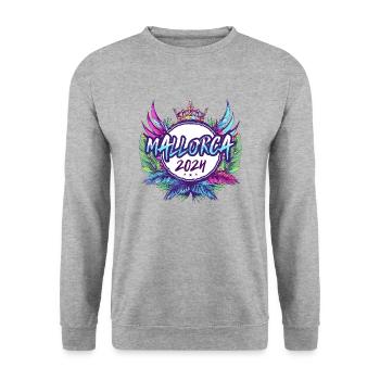Majorque 2024 Coloré - Sweat-shirt Unisexe - gris chiné - Devant - Alina (178cm) & Michal (187cm)