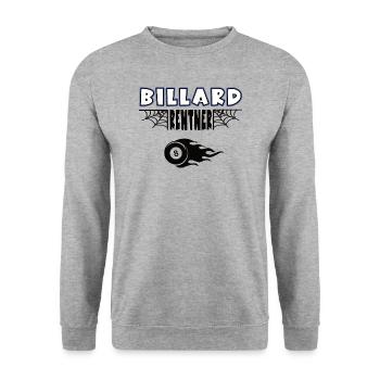 Billard Rentner Billarder Rente Ruhestand - Unisex Pullover - Weißgrau meliert - Vorne - Alina (178cm) & Michal (187cm)