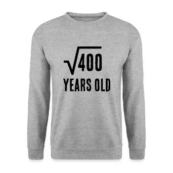 20e racine carrée anniversaire drôle maths amant dire - Sweat-shirt Unisexe - gris chiné - Devant - Alina (178cm) & Michal (187cm)
