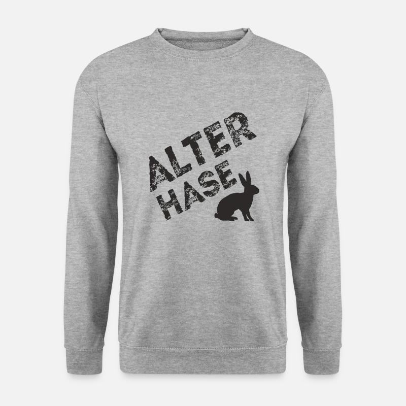 Alter Hase - Unisex Pullover - Weißgrau meliert