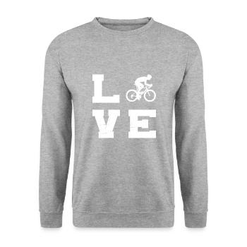 Rennrad Rennradfahren Rennradfahrer Roadbike - Unisex Pullover - Weißgrau meliert - Vorne - Alina (178cm) & Michal (187cm)