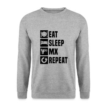 Supermoto Motocross Women's Dirt Biker Dirt Bike - Unisex Sweatshirt - salt & pepper - Front - Alina (178cm) & Michal (187cm)