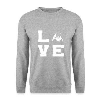 Kitesurf Femmes Kitesurfer Hommes Kitesurf - Sweat-shirt Unisexe - gris chiné - Devant - Alina (178cm) & Michal (187cm)