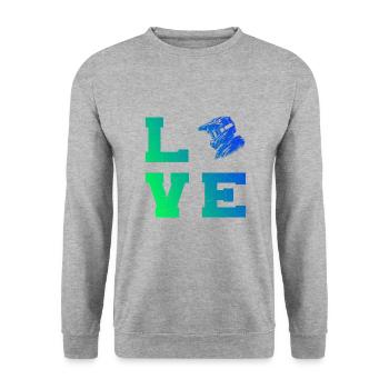 Mountain bikers Cycling Cycling Mountain biking - Unisex Sweatshirt - salt & pepper - Front - Alina (178cm) & Michal (187cm)