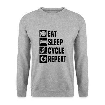 Road Bike Road Bike Road Bike Road Cyclist Women - Unisex Sweatshirt - salt & pepper - Front - Alina (178cm) & Michal (187cm)