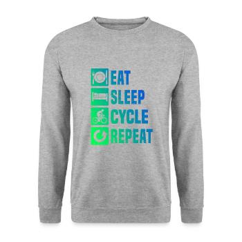 Road Bike Women Men Road Bike Road Bike Road Bike - Unisex Sweatshirt - salt & pepper - Front - Alina (178cm) & Michal (187cm)