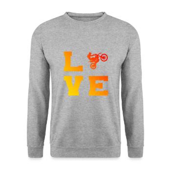 Motocross Dirt Bike Men's Dirt Bike Freestyle Moto - Unisex Sweatshirt - salt & pepper - Front - Alina (178cm) & Michal (187cm)