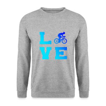 Vélo de route pour hommes Vélo de route Vélo de route pour femmes - Sweat-shirt Unisexe - gris chiné - Devant - Alina (178cm) & Michal (187cm)