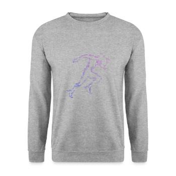 Jogging Course Course Femme Cross Country Running - Sweat-shirt Unisexe - gris chiné - Devant - Alina (178cm) & Michal (187cm)