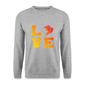 Cyclists Cycling Mountain bikers Cycling - Unisex Sweatshirt - salt & pepper - Front - Alina (178cm) & Michal (187cm)