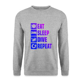 Women's Diver Men's Diving Diving Diving - Unisex Sweatshirt - salt & pepper - Front - Alina (178cm) & Michal (187cm)