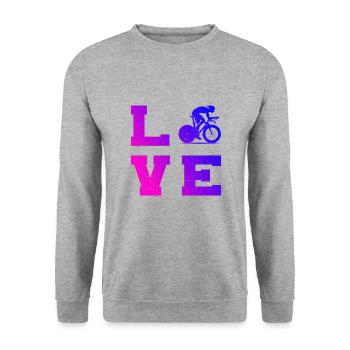 Road Bike Road Cycling Women's Road Bike Road Cycling - Unisex Sweatshirt - salt & pepper - Front - Alina (178cm) & Michal (187cm)