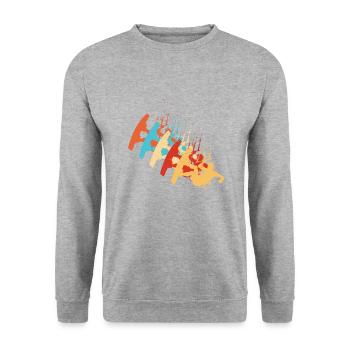 Kitesurf Kiting Femme Kitesurfers Homme - Sweat-shirt Unisexe - gris chiné - Devant - Alina (178cm) & Michal (187cm)