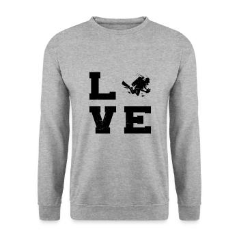 Diving Free Dive Scuba Diver Diver Scuba Dive - Unisex Sweatshirt - salt & pepper - Front - Alina (178cm) & Michal (187cm)