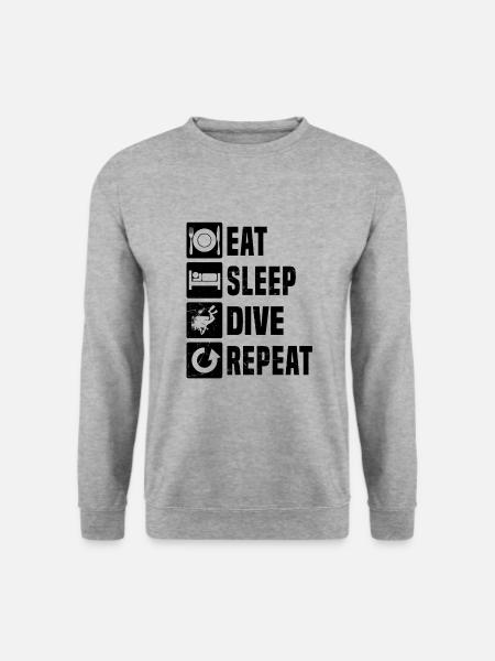 Femmes Plongeur Plongée Plongée Hommes - Sweat-shirt Unisexe - gris chiné