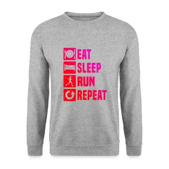 Laufen Fitness Cross Country Running Jogging - Sweat-shirt Unisexe - gris chiné - Devant - Alina (178cm) & Michal (187cm)