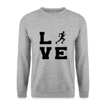 Running Men's Fitness Cross Country Running - Unisex Sweatshirt - salt & pepper - Front - Alina (178cm) & Michal (187cm)