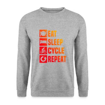 Cycling Cycling Bike Cycling - Unisex Sweatshirt - salt & pepper - Front - Alina (178cm) & Michal (187cm)