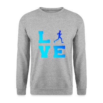 Homme Running Fitness Cross Country Running - Sweat-shirt Unisexe - gris chiné - Devant - Alina (178cm) & Michal (187cm)