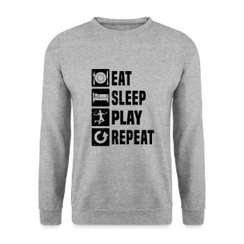 Badminton Women Men Badminton Badminton Players - Unisex Sweatshirt - salt & pepper - Front - Alina (178cm) & Michal (187cm)
