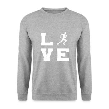 Jogging Running Men's Jogging Running Running - Unisex Sweatshirt - salt & pepper - Front - Alina (178cm) & Michal (187cm)
