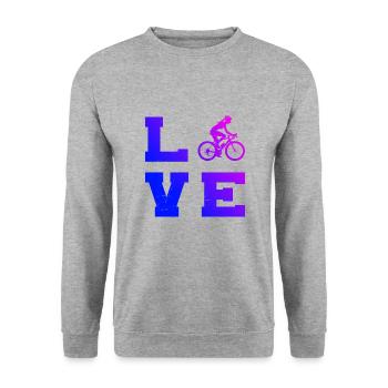 VTT Homme Vélo Vélo Vélo VTT - Sweat-shirt Unisexe - gris chiné - Devant - Alina (178cm) & Michal (187cm)