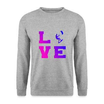 Kitesurf Kitesurf Femmes Kiting Hommes - Sweat-shirt Unisexe - gris chiné - Devant - Alina (178cm) & Michal (187cm)