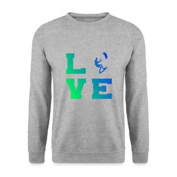 Women Kitesurfing Kitesurf Kitesurfing Kiting - Unisex Sweatshirt - salt & pepper - Front - Alina (178cm) & Michal (187cm)