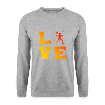 Racquetball Men's Pickleball Pickleball Pickleball Games - Unisex Sweatshirt - salt & pepper - Front - Alina (178cm) & Michal (187cm)