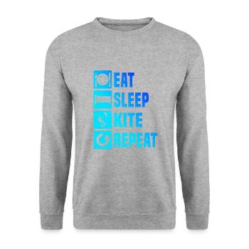 Kite Women Kite Kitesurfer Men Kitesurfing - Unisex Sweatshirt - salt & pepper - Front - Alina (178cm) & Michal (187cm)