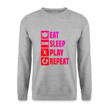 Jeux de Pickleball Racquetball Femme Pickleball - Sweat-shirt Unisexe - gris chiné - Devant - Alina (178cm) & Michal (187cm)