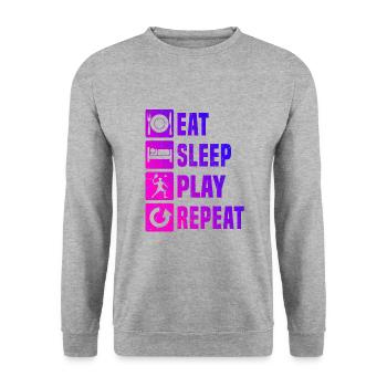 Pickleball Féminin Pickleball Homme Jouer Racquetb - Sweat-shirt Unisexe - gris chiné - Devant - Alina (178cm) & Michal (187cm)