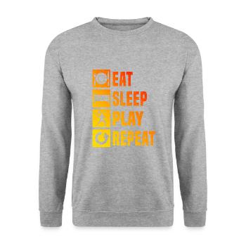 Pickleball Racquetball Games Men's Racquetball - Unisex Sweatshirt - salt & pepper - Front - Alina (178cm) & Michal (187cm)