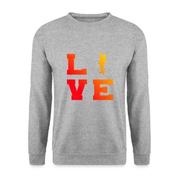 Escalade Bloc Bloc Klettern Bloc - Sweat-shirt Unisexe - gris chiné - Devant - Alina (178cm) & Michal (187cm)