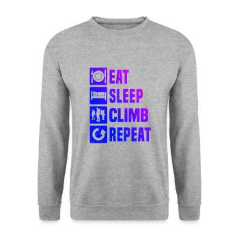 Escalade Femmes Escalade Grimpeur de bloc - Sweat-shirt Unisexe - gris chiné - Devant - Alina (178cm) & Michal (187cm)
