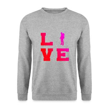 Bloc Bloc Escalade Bouldern Klettern - Sweat-shirt Unisexe - gris chiné - Devant - Alina (178cm) & Michal (187cm)