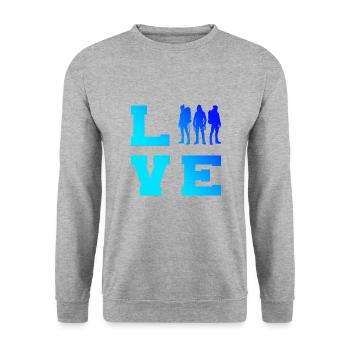 Damen Klettern Climbing Bouldern Herren - Unisex Pullover - Weißgrau meliert - Vorne - Alina (178cm) & Michal (187cm)