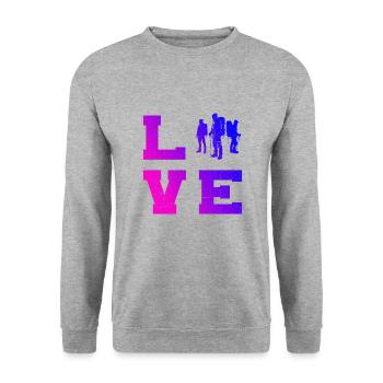 Men's Climber Bouldering Bouldering Bouldering - Unisex Sweatshirt - salt & pepper - Front - Alina (178cm) & Michal (187cm)