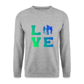 Bloc Homme Grimpeur Escalade Escalade - Sweat-shirt Unisexe - gris chiné - Devant - Alina (178cm) & Michal (187cm)